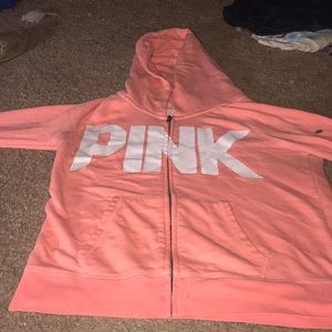 VS PINK coral zip up